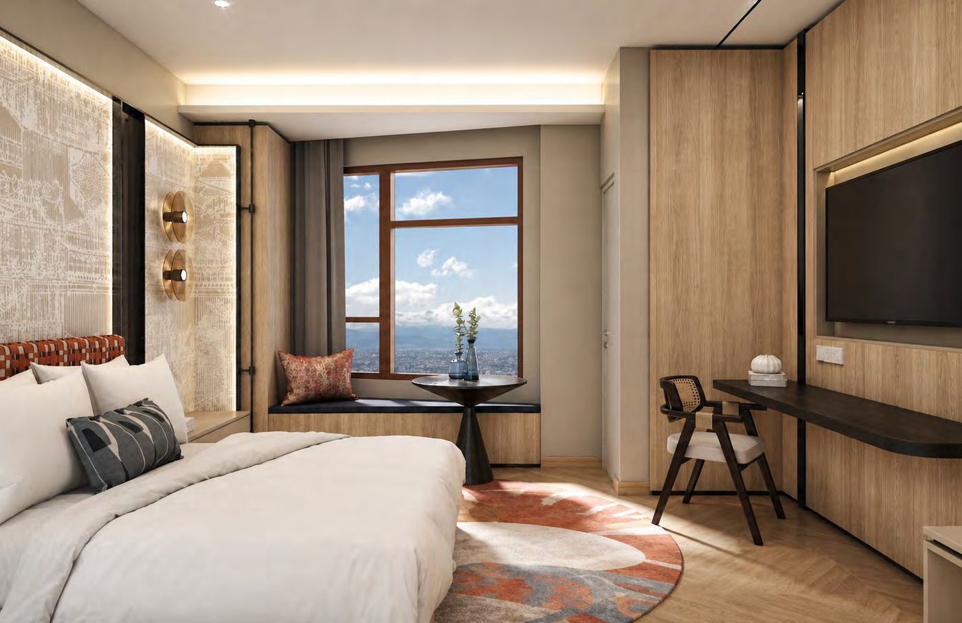 Aloris Signature Suite bedroom interior render